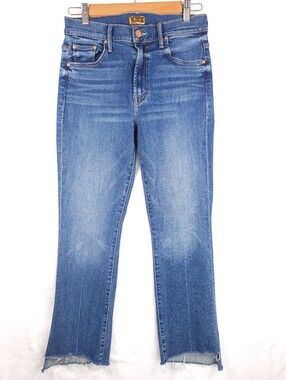 Mother The Insider Crop Step Fray Jeans in Teaming Up 28 1157-104